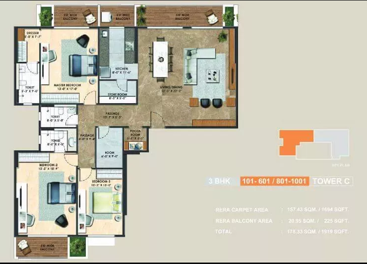 Adani-alteer-3BHK-FloorPlan