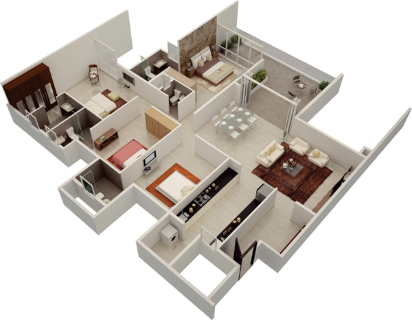 Ganga-Platino-Floor-plan-2bhk