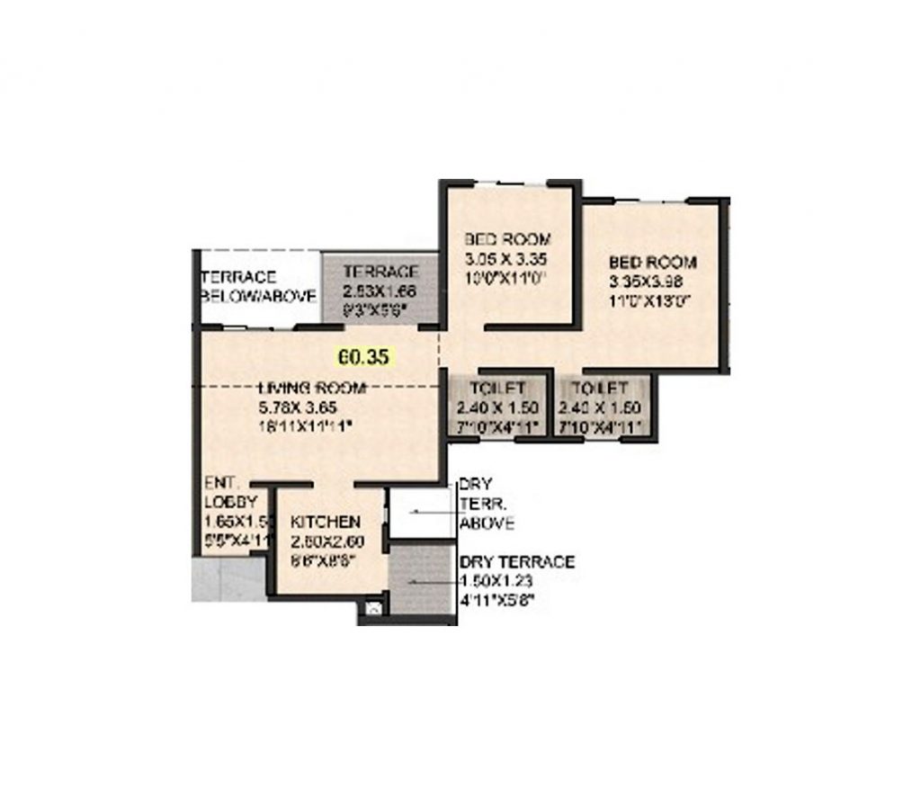 Ganga-Serio-Floor-plan-2bhk