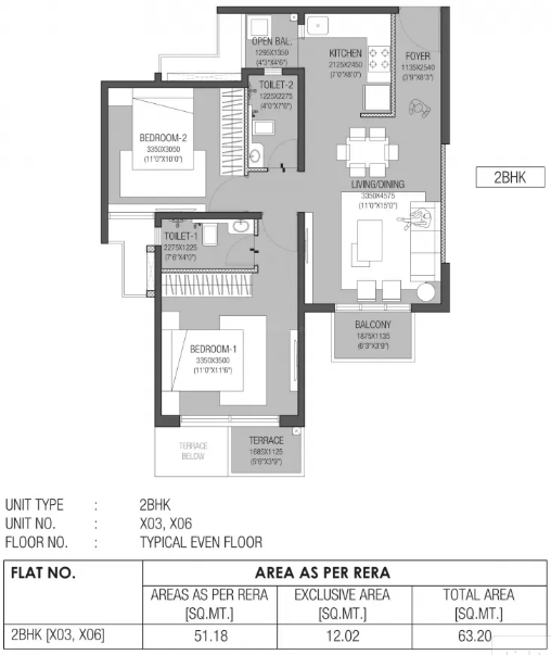 Godrej-Hillside-FloorPlan1BHK