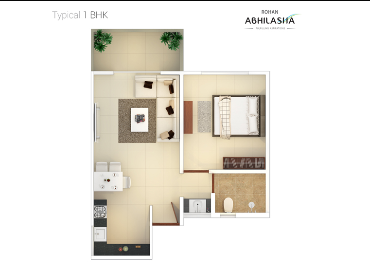 1BHK-Rohan-Abhilasha-floor-plan