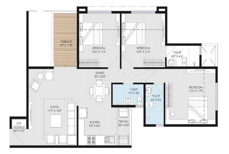 Ganga-Utopia-floorplan-3BHK