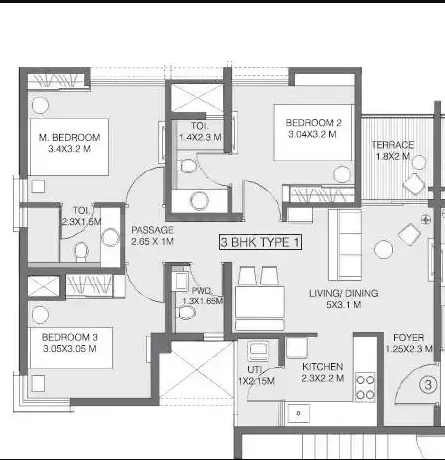 Godrej-Greens-floorplan3BHK