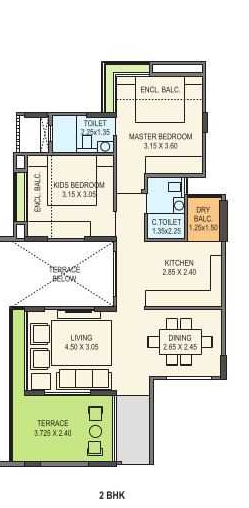 Kohinoor Courtyard One-FloorPlan