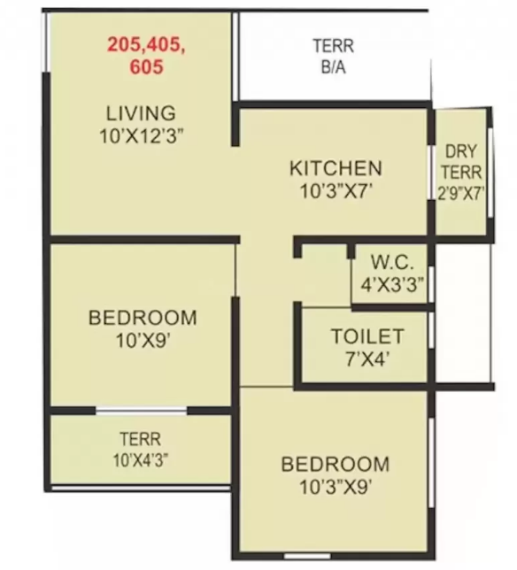 Krisala-Magia-Avenue-2BHKfloorplan