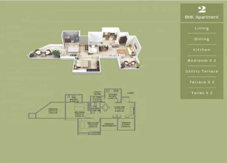 Sai-Paradise-2BHKfloorplan