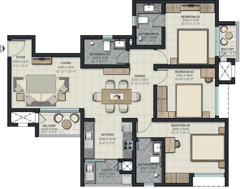 Sobha Nesara-FloorPlan