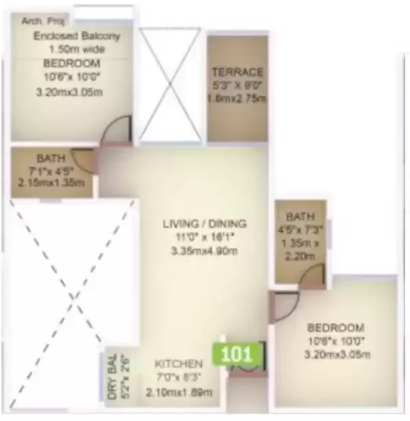 VTP Purvanchal Phase 2 C D FloorPlan