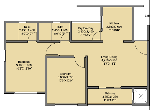 The Chatterjee The Crown Greens-FloorPlan