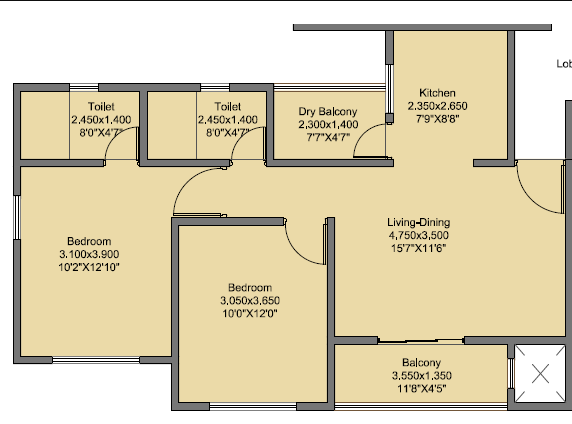 The Chatterjee The Crown Greens-FloorPlan2