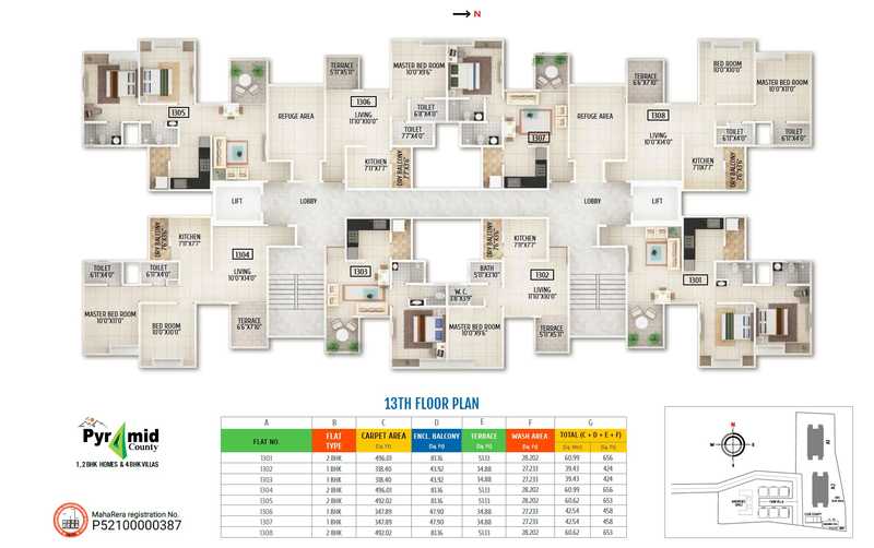 Prasad Pyramid County-floor plan