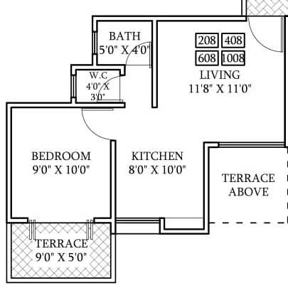 Roshan One-floor plan 