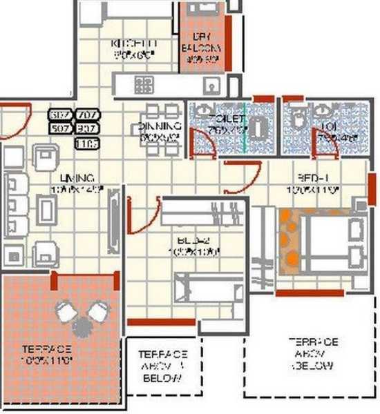 Shree Devi La Royale-Floor plan