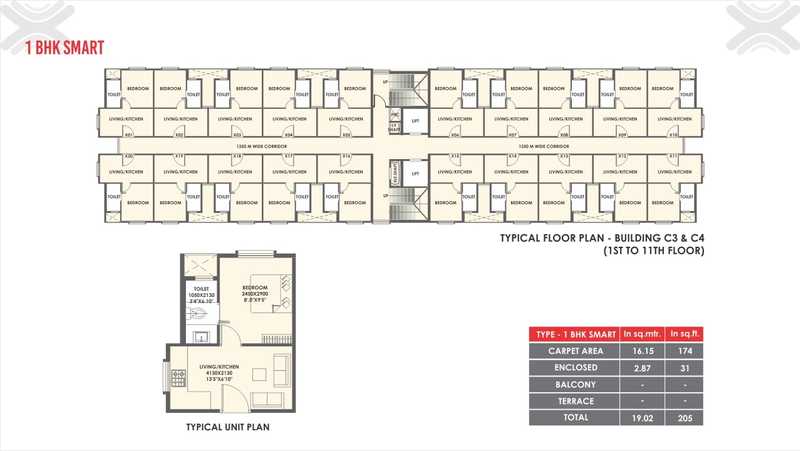 1 RK, 1, 2, 3 BHK Flats in Chakan XRBIA Eiffel City