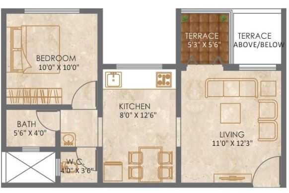 D R Gavhane Destination Osiyan-Floor Plan