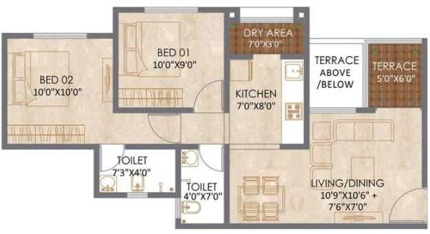 D R Gavhane Destination Osiyan-Floor Plan