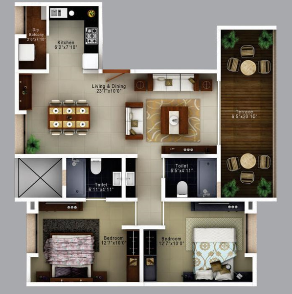 Dreams Landscape The Address-Floor Plan