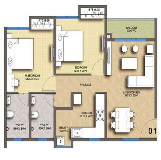 Kumar Megapolis Smart Homes V - Springs-Floor Plan 