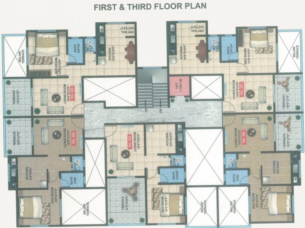 Om Krishna Kamal Serenity-Floor Plan 