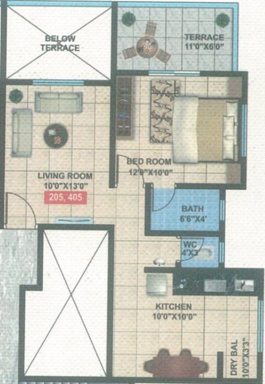 Om Krishna Kamal Serenity-Floor Plan 