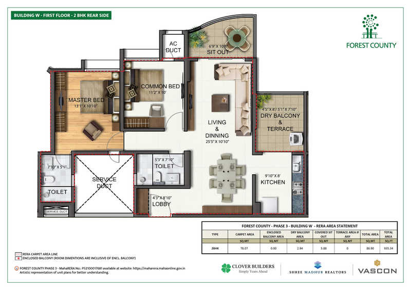 Vascon Forest County Ph 3-Floor Plan